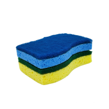 Cellulose Sponge with Nylon Scrub Fibers
